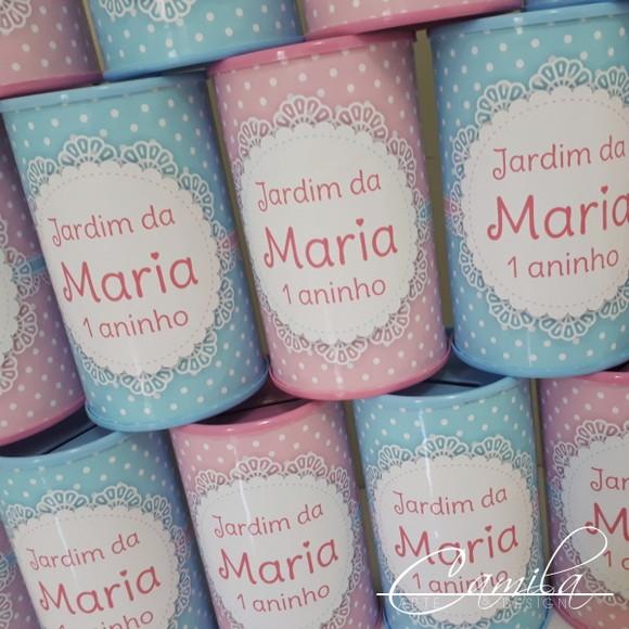 Cofrinho Personalizado Rosa e Azul