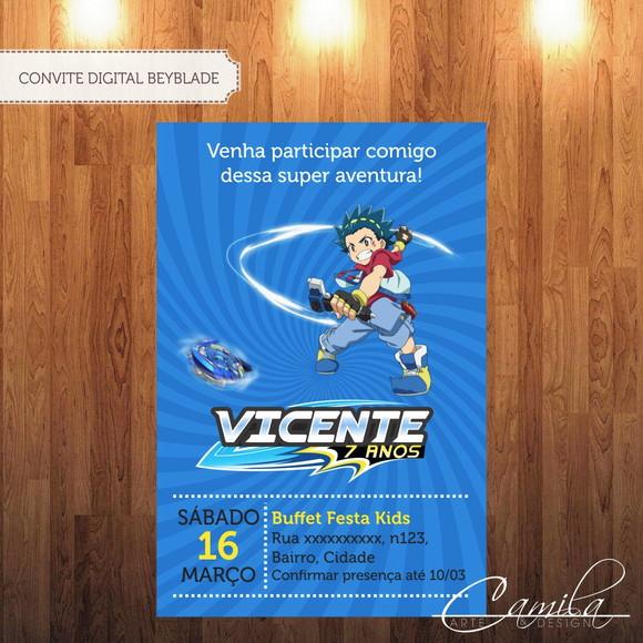 Convite Digital Beyblade