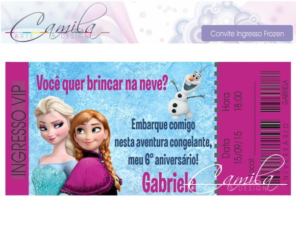 Convite Digital Frozen