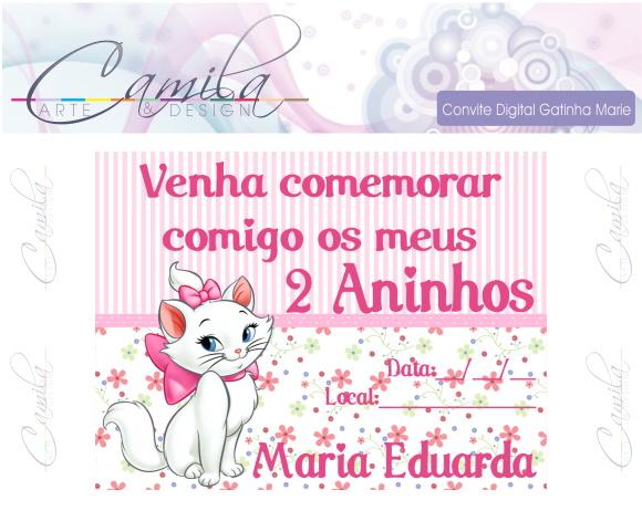 Convite Digital Gatinha Marie