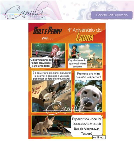 Convite Digital Gibi Bolt Supercão