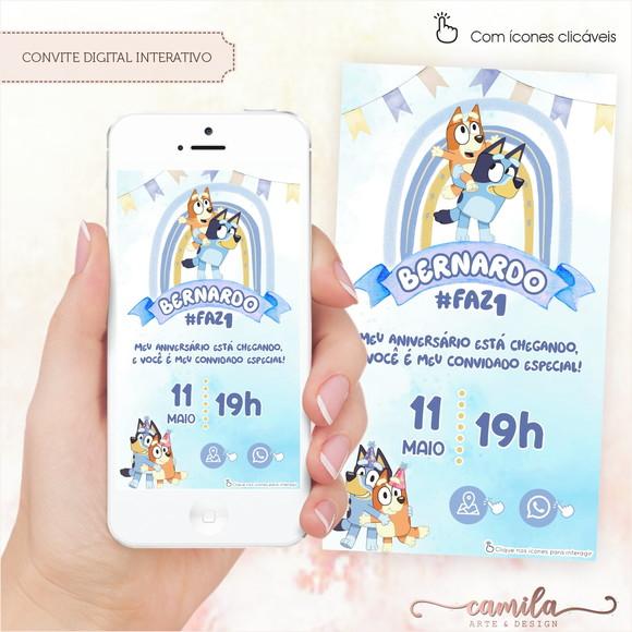 Convite Digital Interativo Bluey