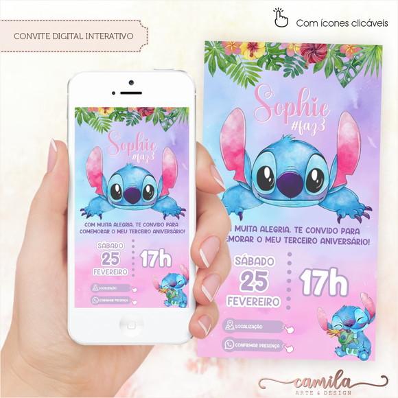 Convite Digital Interativo Stitch