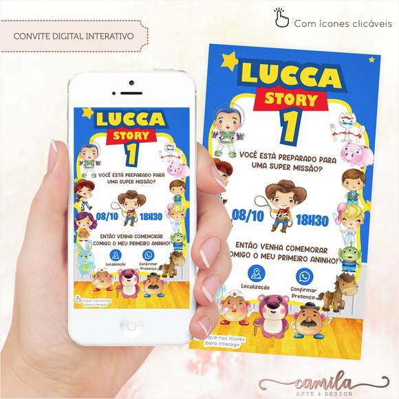 Convite Digital Interativo Toy Story