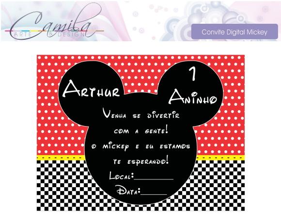 Convite Digital Mickey