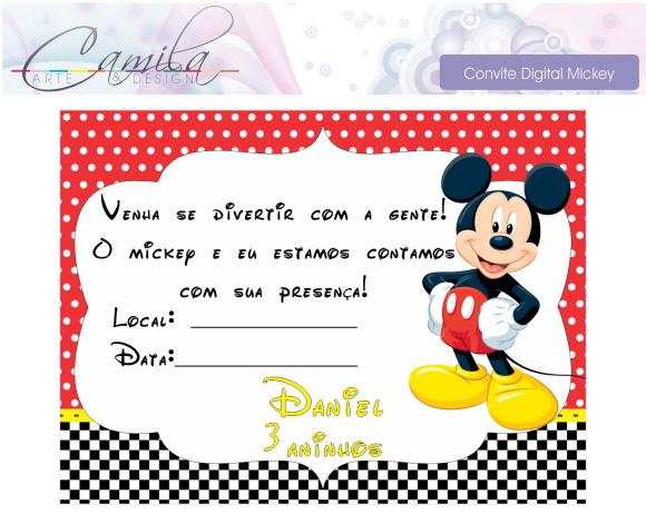 Convite Digital Mickey
