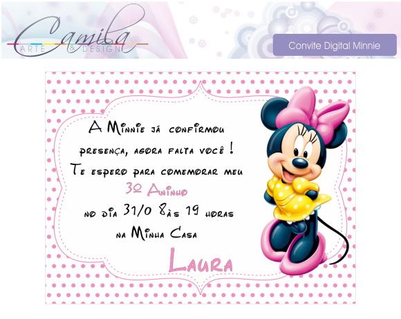 Convite Digital Minnie
