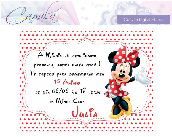 Convite Digital Minnie