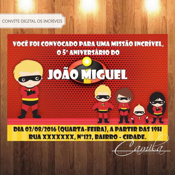 Convite Digital os Incríveis