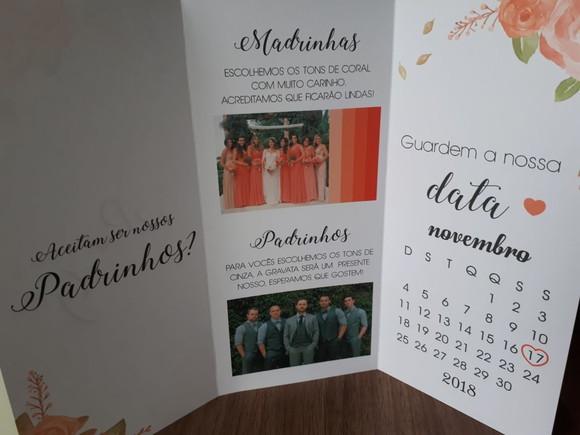 Convite Padrinhos - Save the Date