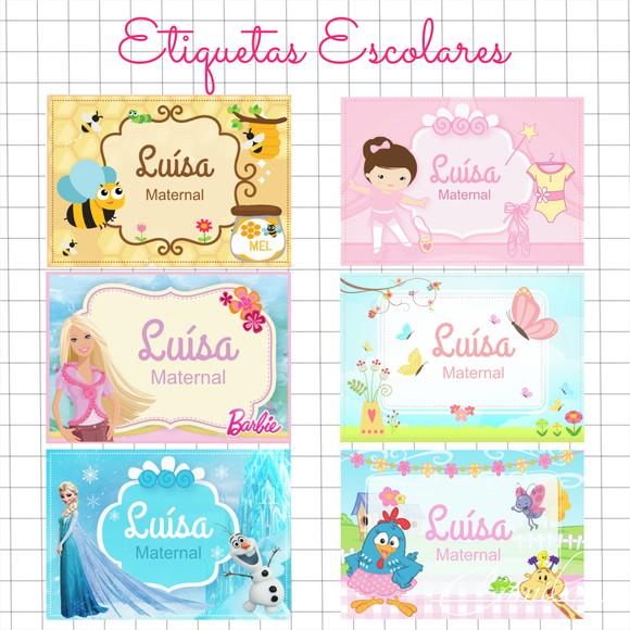 Etiquetas Escolares - Diversos Temas