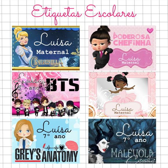 Etiquetas Escolares - Diversos Temas