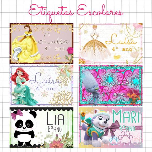 Etiquetas Escolares - Diversos Temas