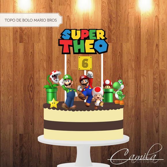 Topo de Bolo Mario Bros