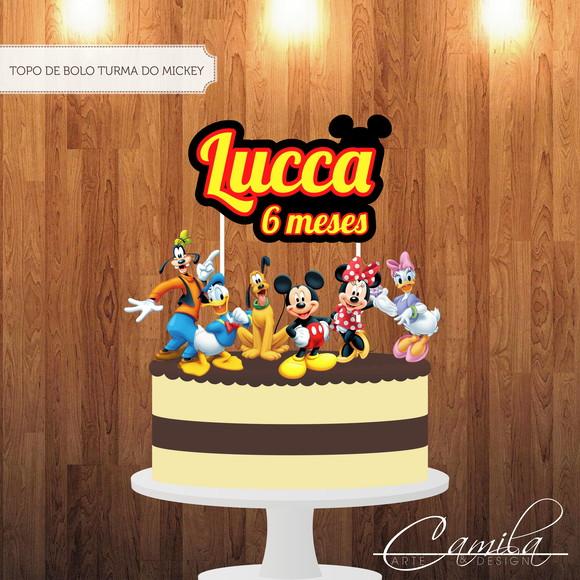 Topo de Bolo Mickey e sua Turma