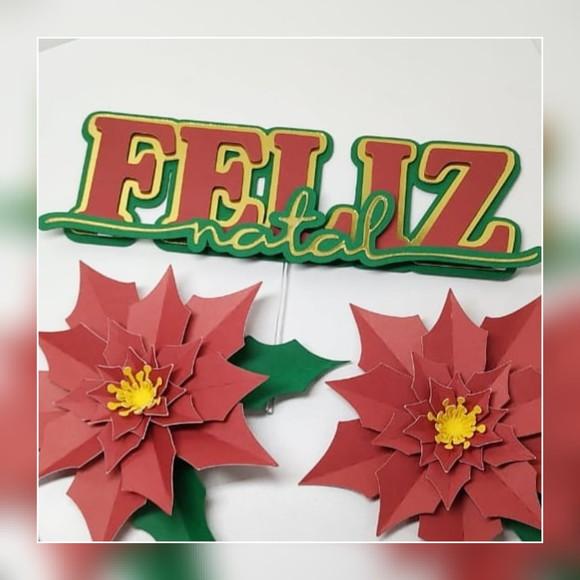 Topo de bolo Natal