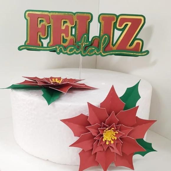 Topo de bolo Natal