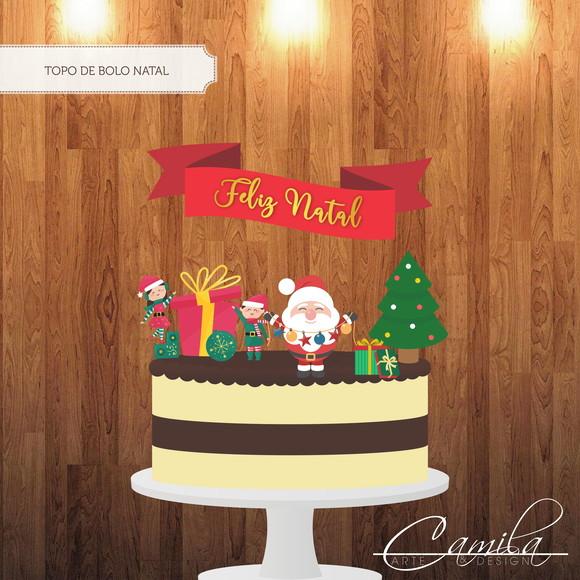 Topo de Bolo Natal