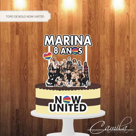 Topo de Bolo Now United