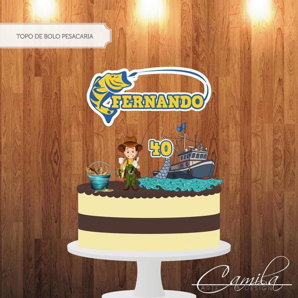 Topo de Bolo Pescador