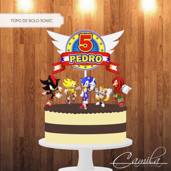 Topo de Bolo Sonic