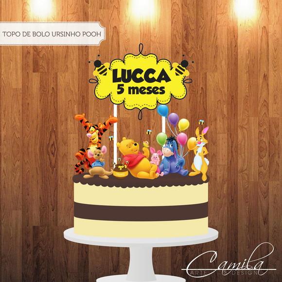 Topo de Bolo Ursinho Pooh