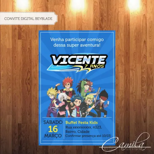 Convite Digital Beyblade