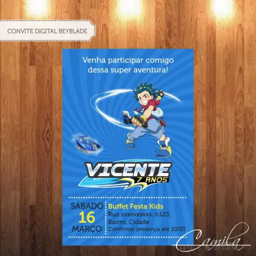 Convite Digital Beyblade