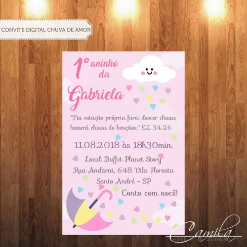 Convite Digital Chuva de Amor