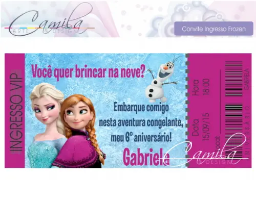 Convite Digital Frozen