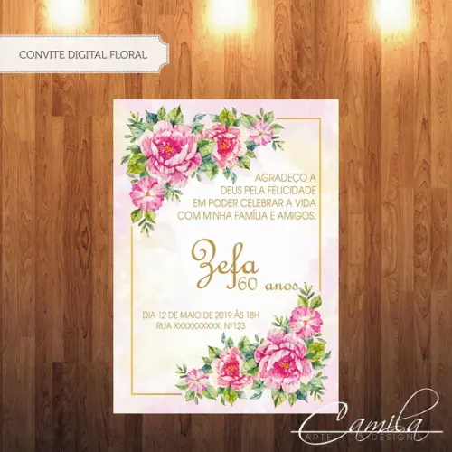 Convite Digital Floral