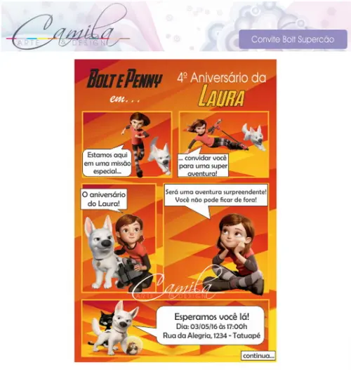 Convite Digital Gibi Bolt Supercão