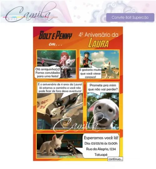 Convite Digital Gibi Bolt Supercão