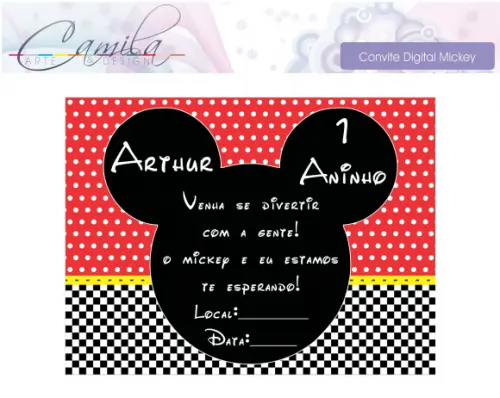 Convite Digital Mickey