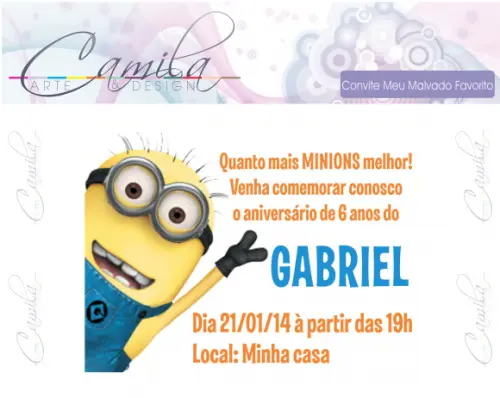 Convite Digital Minions