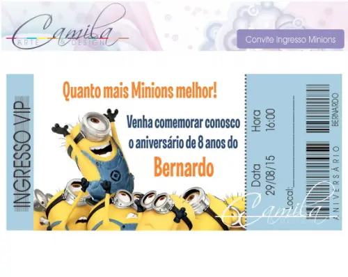 Convite Digital Minions
