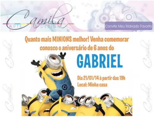 Convite Digital Minions