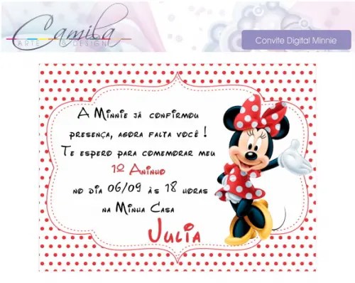 Convite Digital Minnie