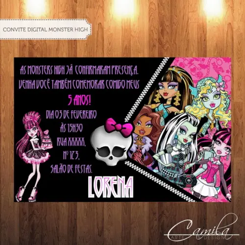Convite Digital Monster High