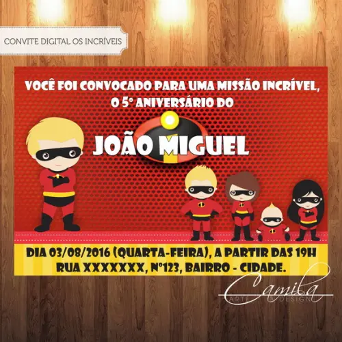 Convite Digital os Incríveis