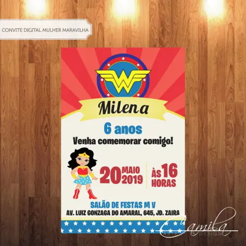 Convite Digital Mulher Maravilha