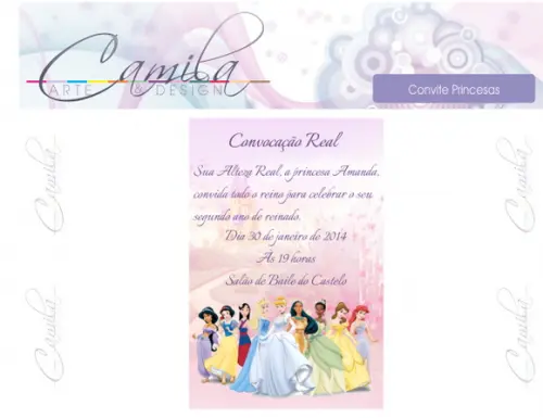 Convite Digital Princesas