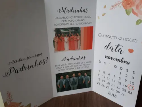 Convite Padrinhos - Save the Date