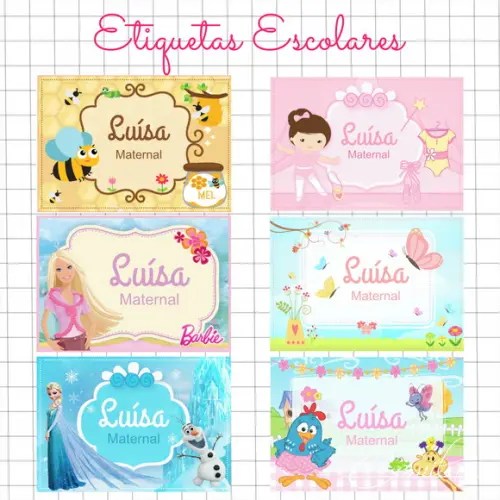 Etiquetas Escolares - Diversos Temas