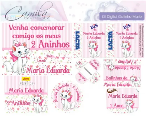 Kit Digital Gatinha Marie