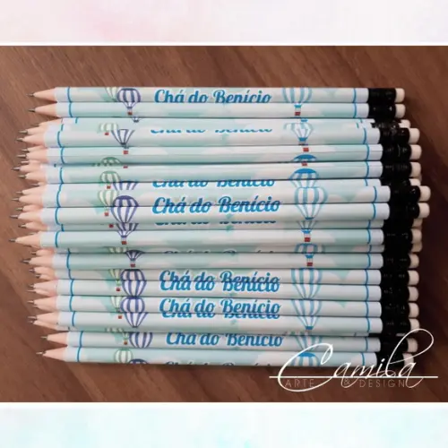 Lápis Personalizado Balão e Nuvens
