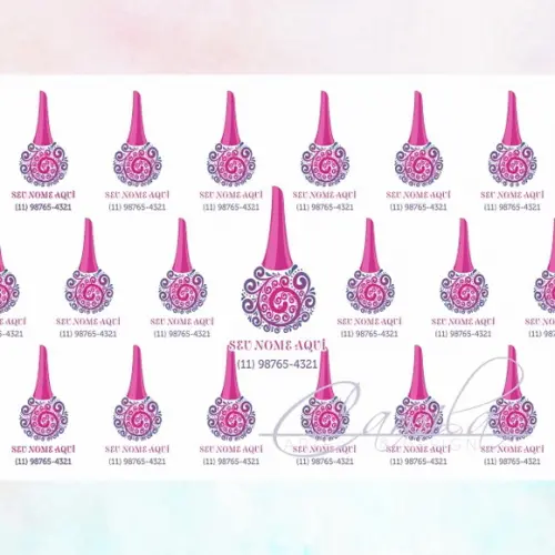 Placa Fundo Foto Unha Manicure