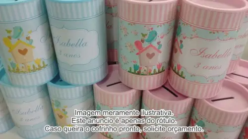 Rótulo para cofrinho