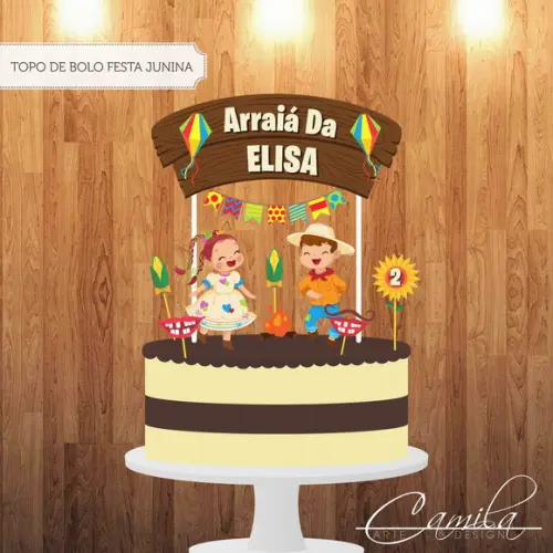 Topo de Bolo Festa Junina