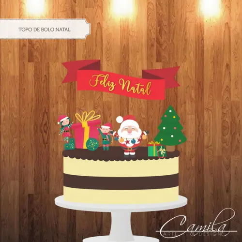 Topo de Bolo Natal